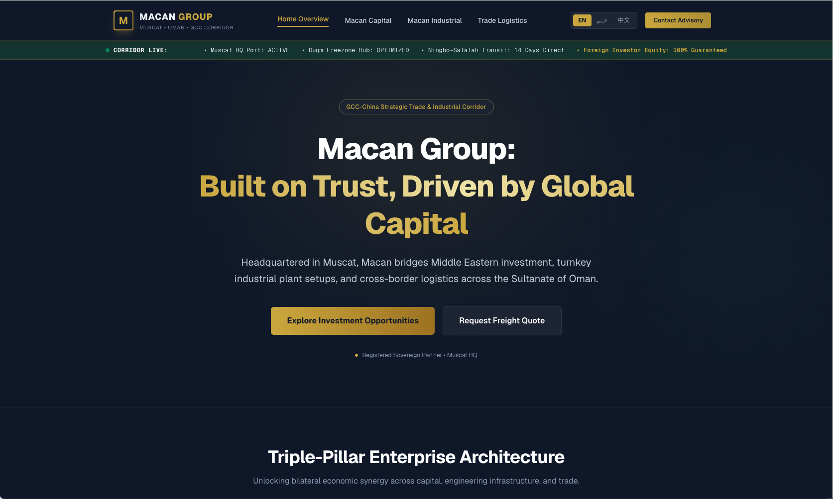 Macan Group website preview